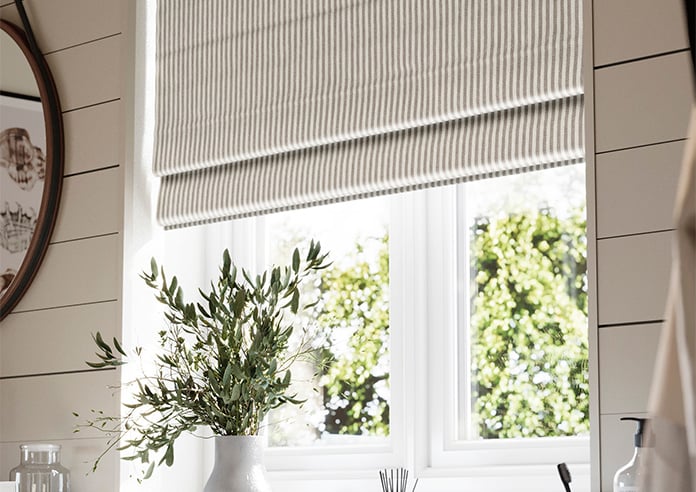 Emily Bond Oscar Stripe, Smoke - Twist&Fit Roman Blind - Image 5